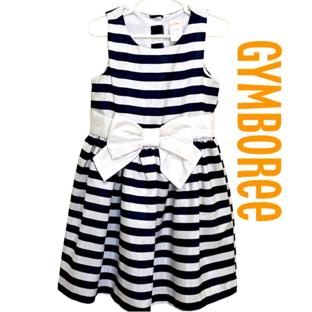 GYMBOREE Beautiful Special Occasion Dress Fully Lined W/Bow At Waist Sz 4